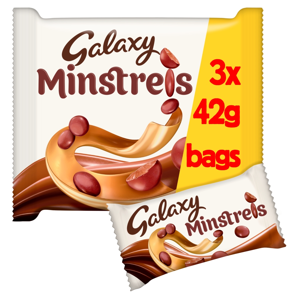 Galaxy Minstrels Bags Std 3pk (3 x 42g)