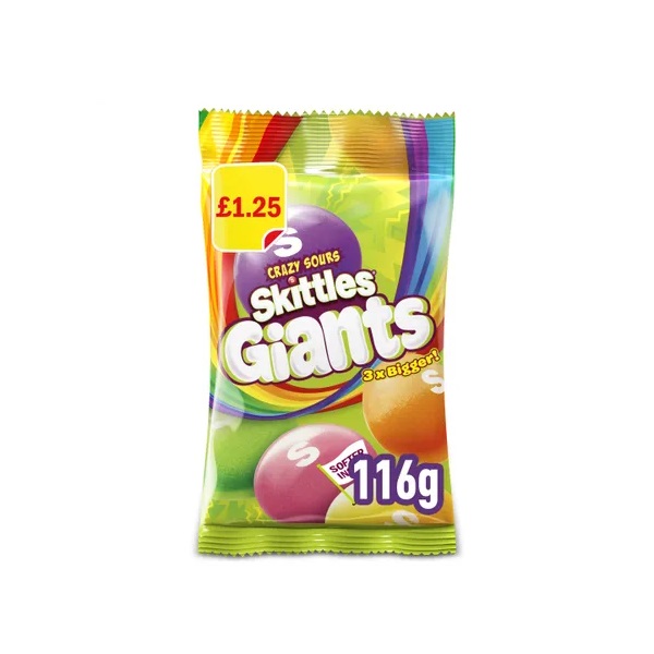 Skittles Giant Sours PM £1.25 116g