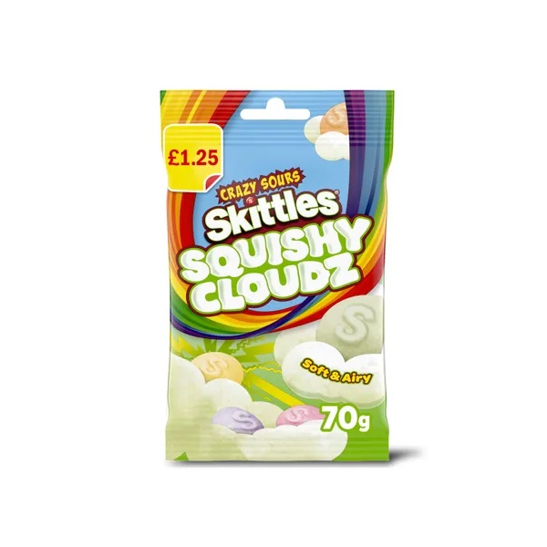 Skittles Sours Squishy Cloudz PM £1.25 70g