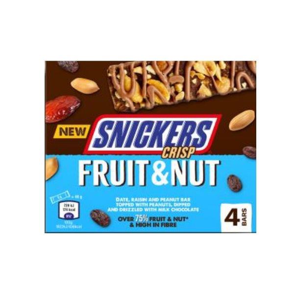 Mars Triple Treat Snickers Fruit Nut & Choc 4pk (4 x 32g)