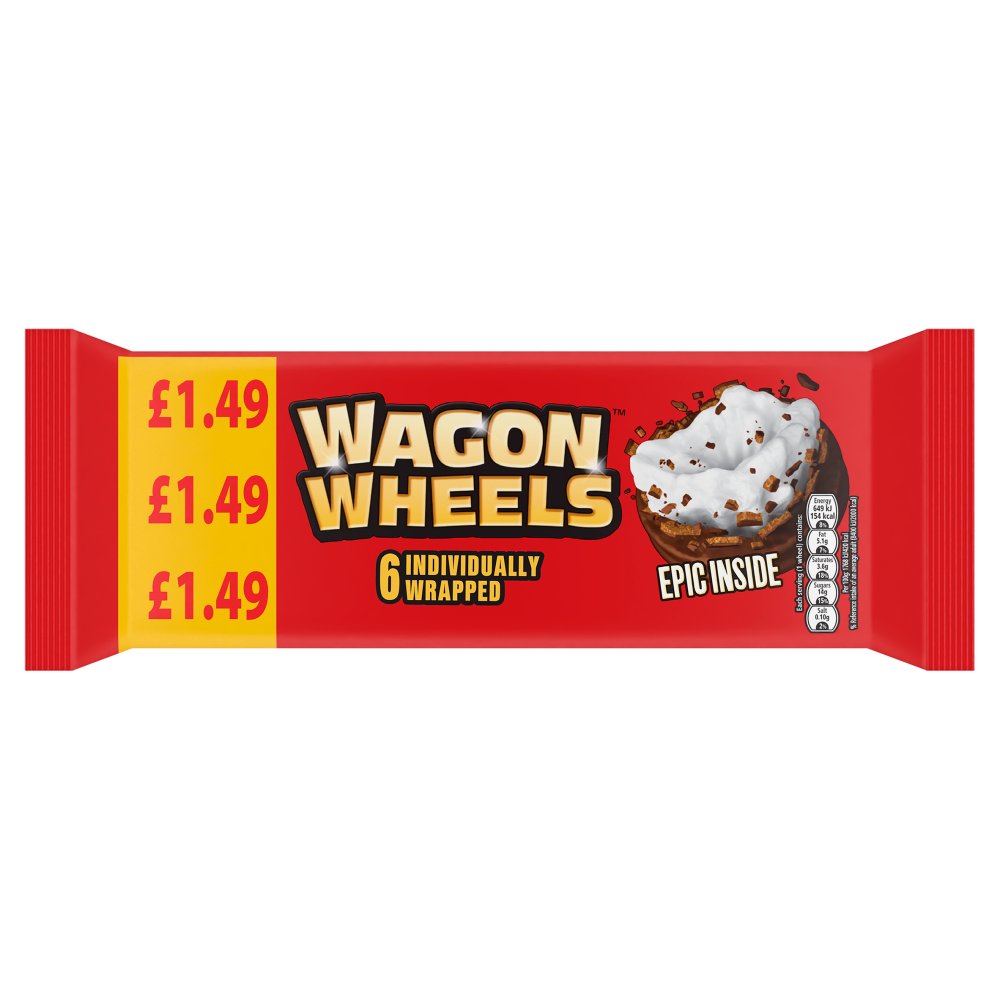 Wagon Wheels 6pk PM £1.49 (6 x 38g)