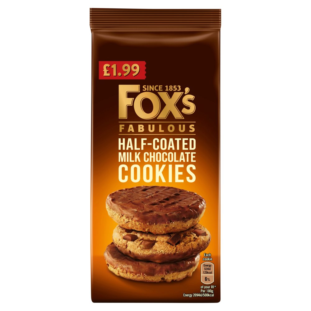 Foxs Cookies Half Coated Chocolate PM £2.50 175g