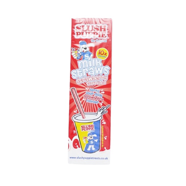 Slush Puppie Strawberry Milk Straws 10s 6g