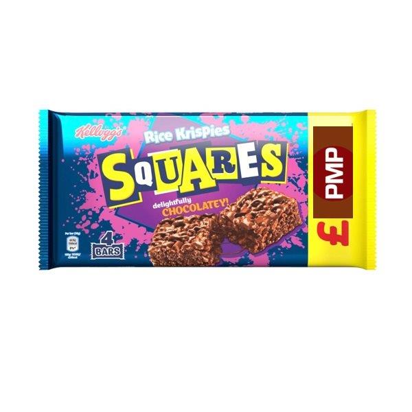 Kelloggs Rice Krispies Squares Totally Chocolatey 4pk (4 x 36g) PM £2.25