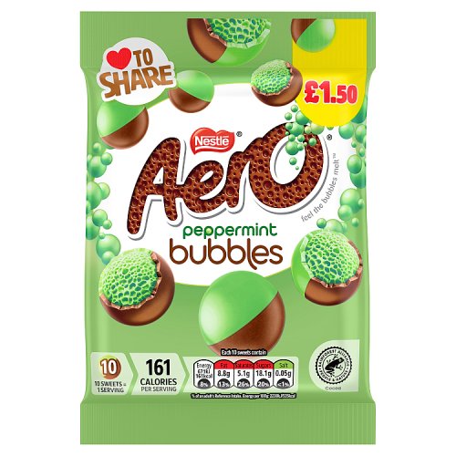 Aero Bubbles Peppermint Mint Choco Bag PM £1.50 80g