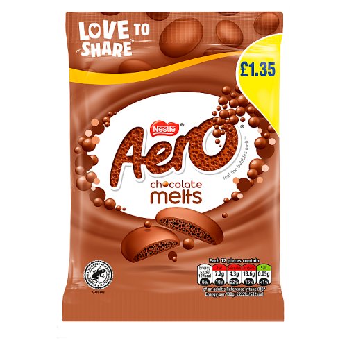 Aero Melts Milk Chocolate PM £1.50 80g