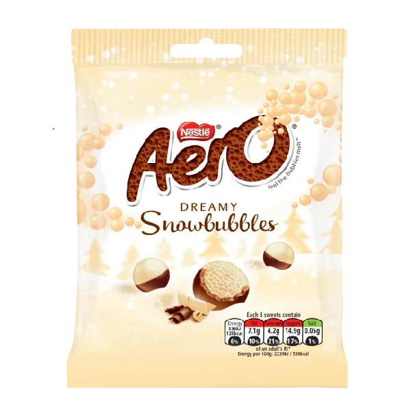 Aero Bubbles White Bag 80g