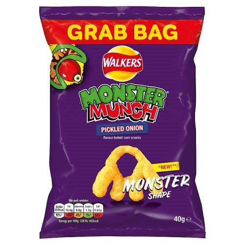 Walkers Monster Munch Grab Bag Pickled Onion 40g