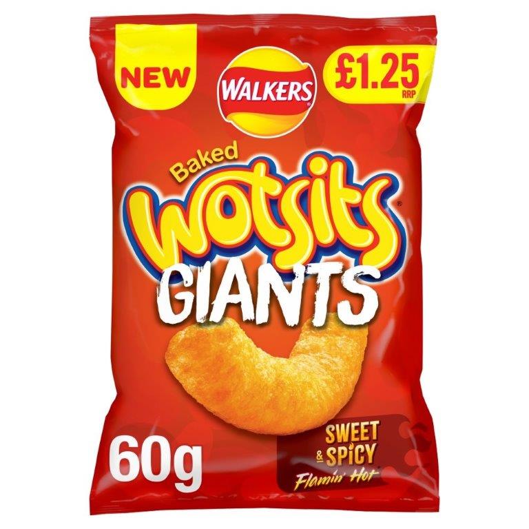 DUNIYA | Walkers Wotsits Giants Flamin Hot PM £1.25 60g Thumbnail