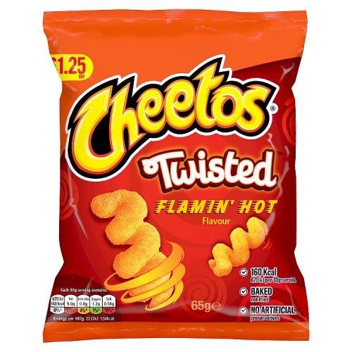 DUNIYA | Cheetos Twisted Snacks Flamin Hot PM £1.25 65g Thumbnail