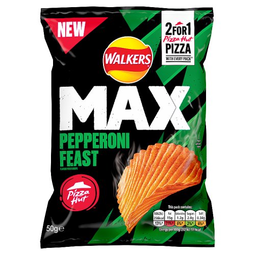 DUNIYA | Walkers MAX Pizza Hut Pepperoni Feast 50g Thumbnail