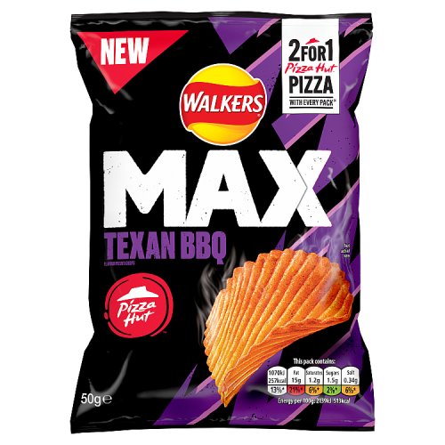 Walkers MAX Pizza Hut Texas BBQ 50g