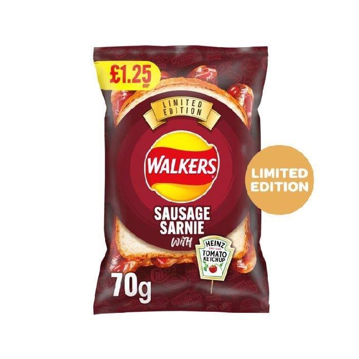 Walkers Heinz Sausage & Ketchup PM £1.25 70g Ltd