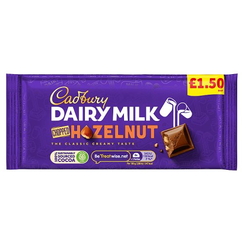 Cadbury Dairy Milk Block Chopped Hazelnut PM £1.69 95g