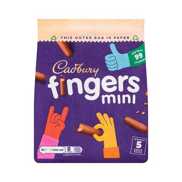 Cadbury Mini Nibbly Fingers 5pk 96.5g