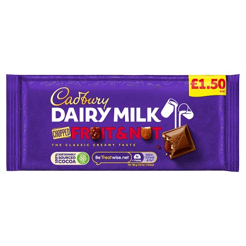 Cadbury Dairy Milk Block Fruit & Nut PM £1.69 95g