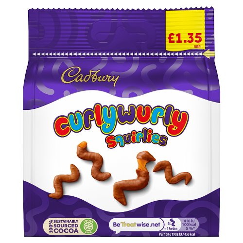 Cadbury Curly Wurly Squirlies Bag 85g PM £1.69