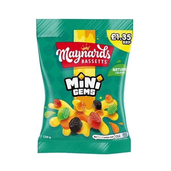 Maynards Bassetts Mini Gems PM £1.35 130g