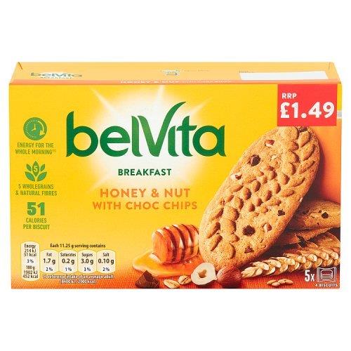 Belvita Honey & Nut Choc Chips PM £1.49 225g