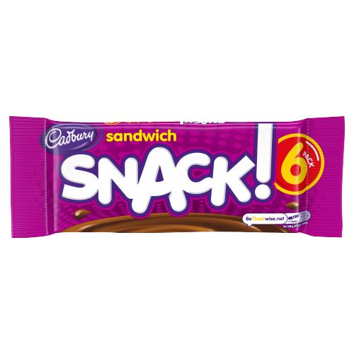 Cadbury Snack Sandwich Choco Biscuit 6pk 132g