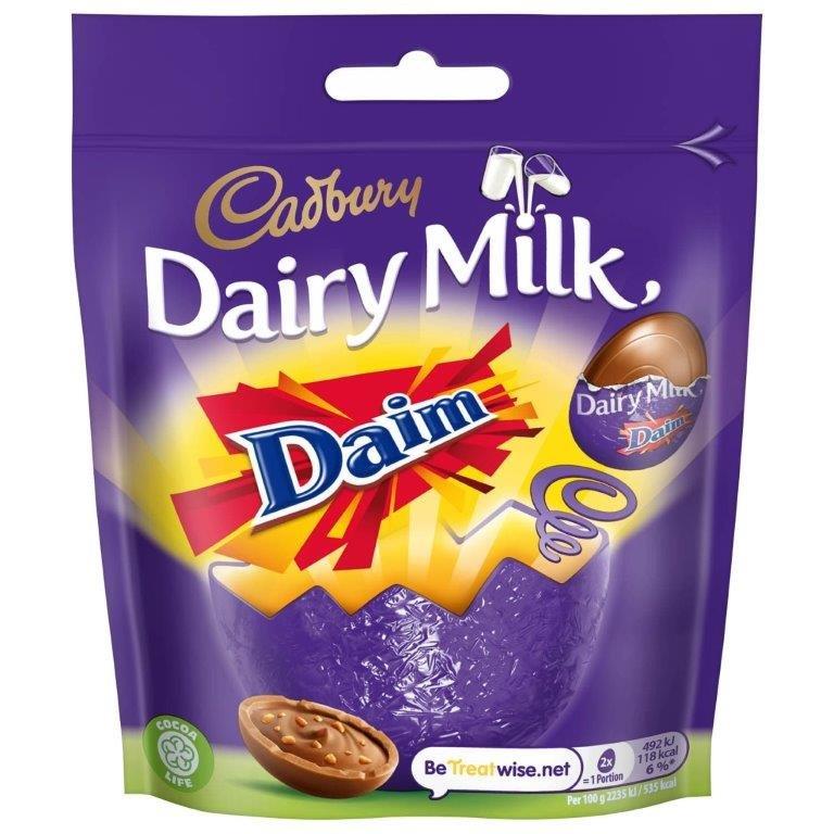 Cadbury Dairy Milk Mini Daim Eggs Bag 77g