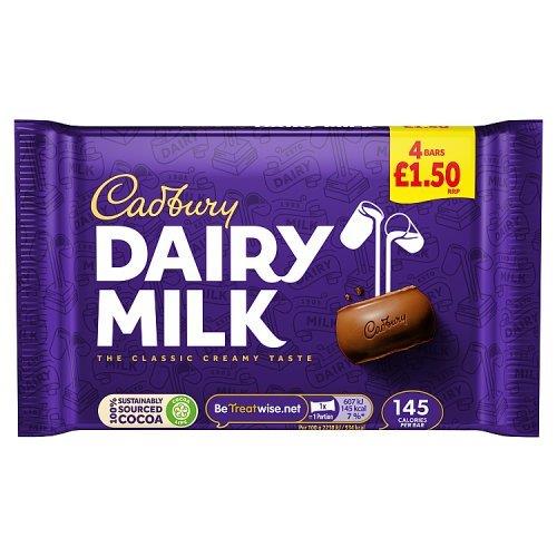 DUNIYA | Cadbury Dairy Milk 4pk (4 x 27.2g) PM £1.89 Thumbnail