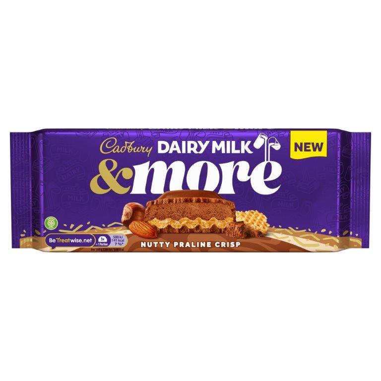 Cadbury Dairy Milk More Nutty Pra Crisp 180g 