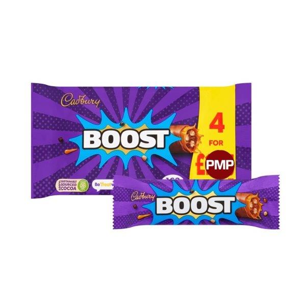 Cadbury Boost 4pk (4 x 31.5g) PM £1.89