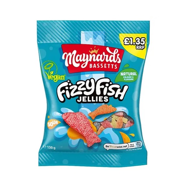 Maynards Bassetts Fizzy Fish PM £1.35 130g