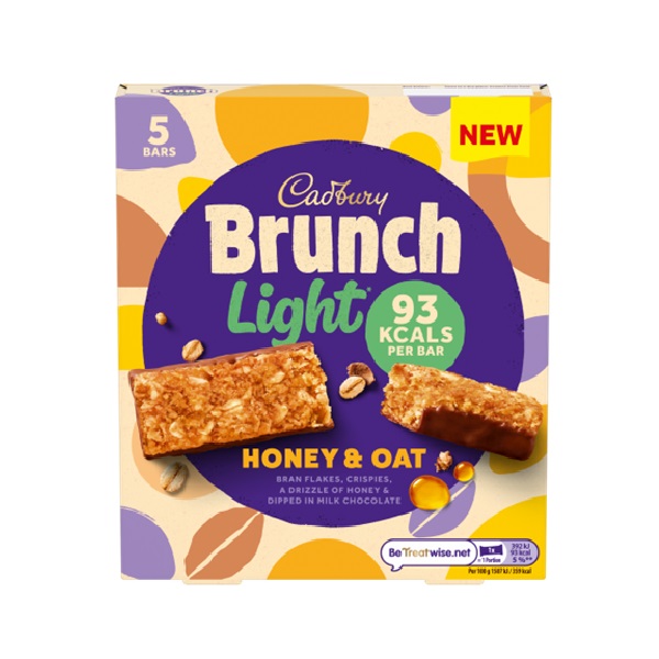 Cadbury Brunch Light Honey & Oat 5pk (5 x 26g)