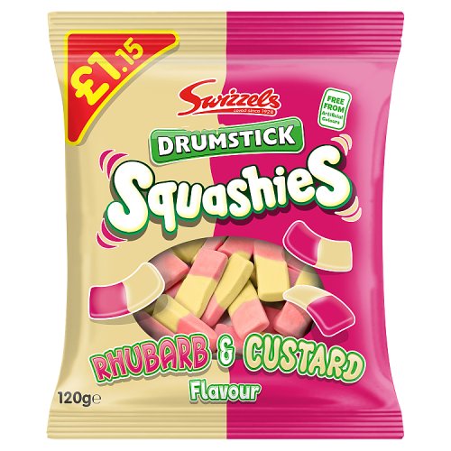 Swizzels Squashies Rhubarb & Custard PM £1.15 120g