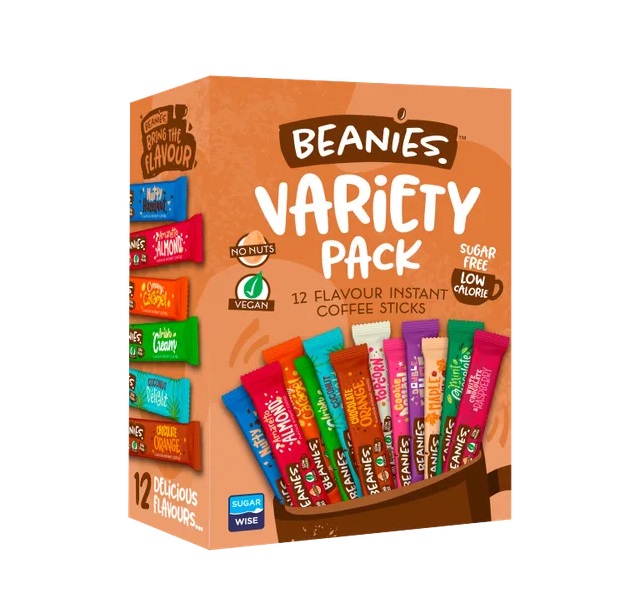 Beanies Instant Coffee Variety Packs 12s (12 x 2g) 24g