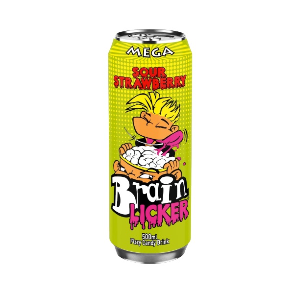 Mega Brain Licker Sour Strawberry 500ml