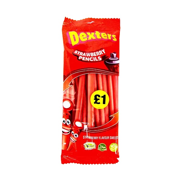 Dexters Strawberry Pencils 160g PM £1