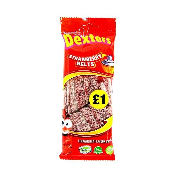 Dexters Strawberry Belts 160g PM £1