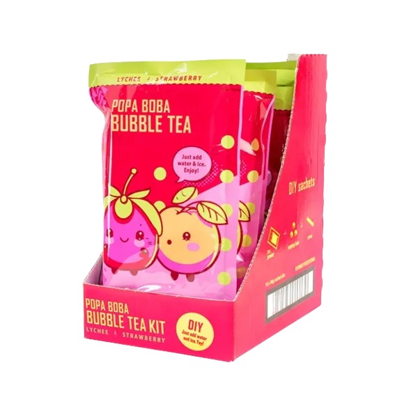 DUNIYA | Popa Boba Lychee Iced Tea & Strawberry Sachet 80g Thumbnail