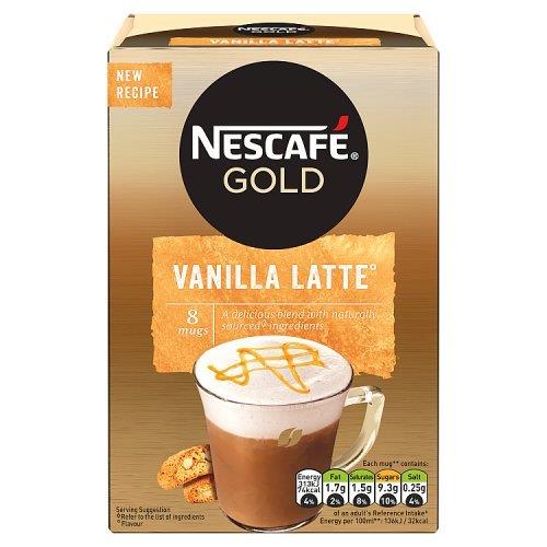 Nescafe Sachets Gold Latte Vanilla 8s (8 x 18.5g)