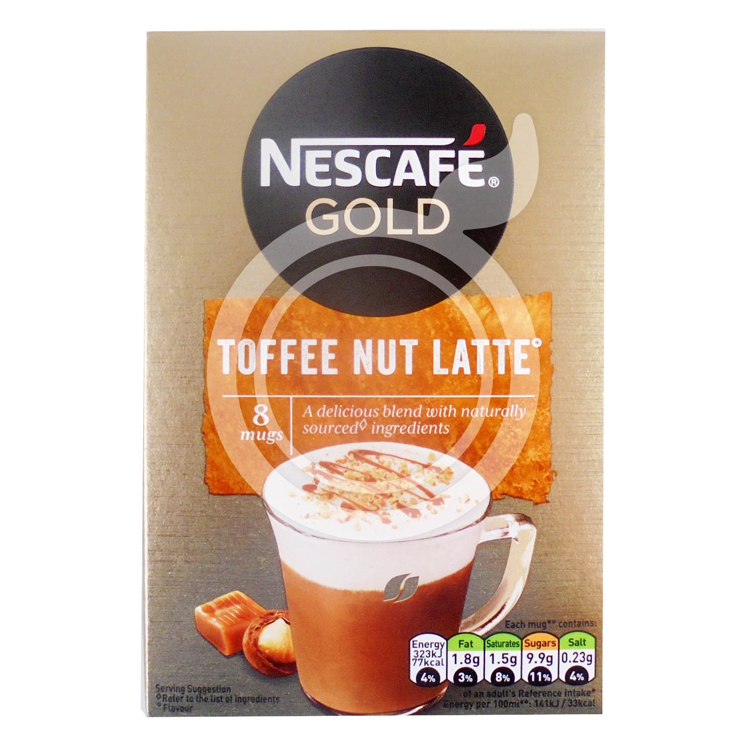 Nescafe Sachets Gold Toffee Nut Late 8s 148.8g 