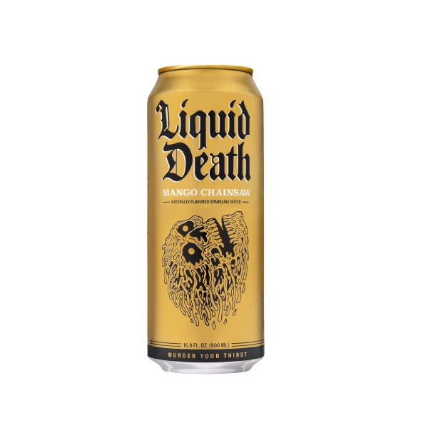 Liquid Death Sparkling Water Mango Chainsaw 500ml