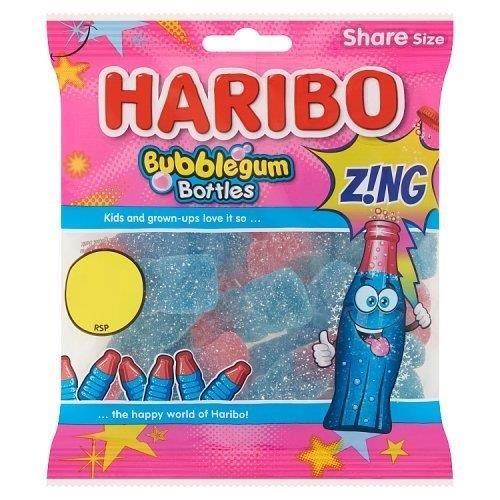 Haribo Bag Bubblegum Bottles Zing 176g PM £1.25 (10% Extra Free)