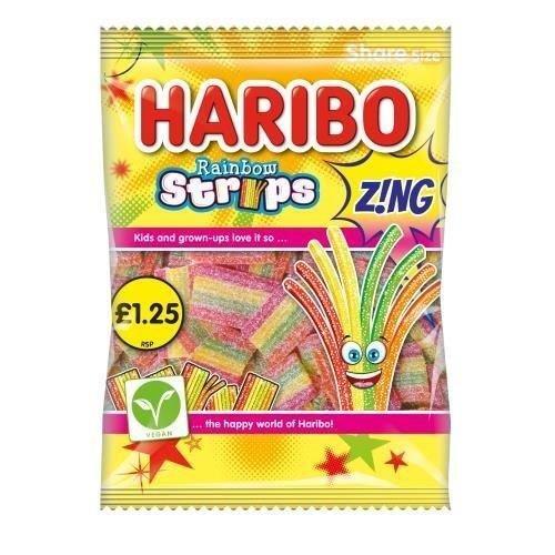 Haribo Bag Rainbow Strips Zing 130g PM £1.25