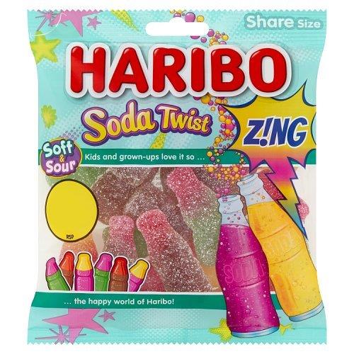 Haribo Bag Soda Twist Zing 176g PM £1.25 (10% Extra Free)