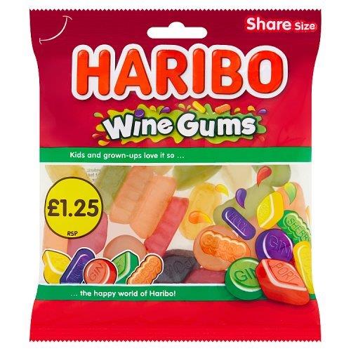 Haribo Bag Wine Gums 154g PM £1.25 (10% Extra Free)