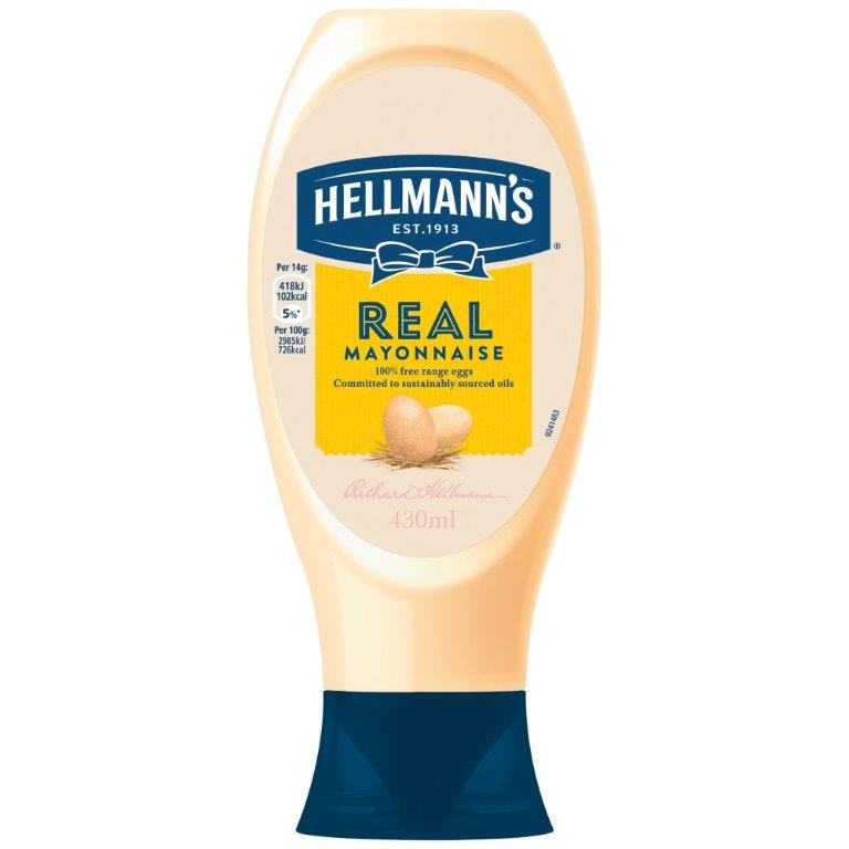 Hellmanns Mayo Squeezy Real 430ml