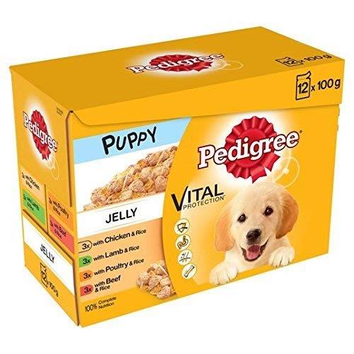 Pedigree Puppy Pouches Mixed Varieties In Jelly 12pk (12 x 100g)