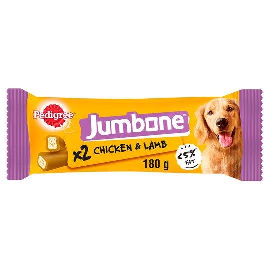 Pedigree Jumbone Medium Dog Treats With Chicken & Lamb 2 Chews 180g