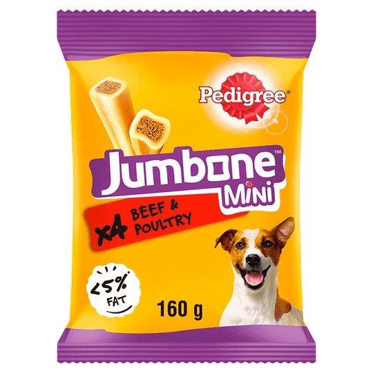 Pedigree Jumbone Small Dog Treats With Beef & Poultry 4 Chews 160g