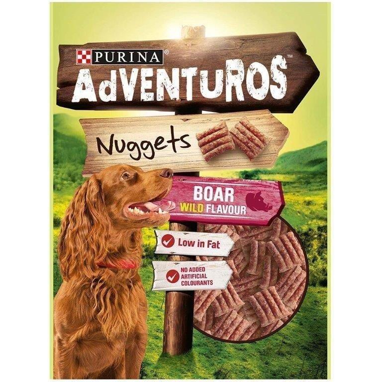 Adventuros Dog Treats Nuggets Boar Wild 90g