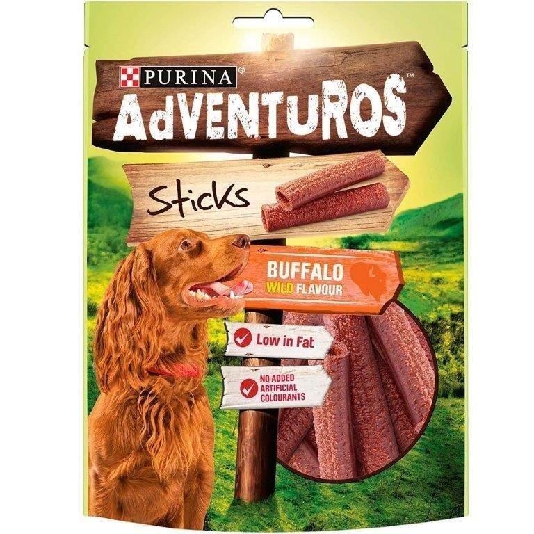 Adventuros Dog Treats Sticks Buffalo Wild 120g