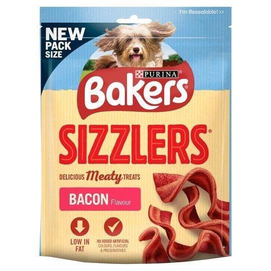 Bakers Dog Treats Sizzlers Bacon 90g